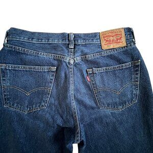 Levis 550 Relaxed Fit Straight Leg Jeans Mens 33x32 Blue Y2K Medium Wash